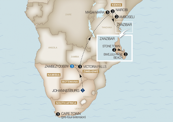 Kenya et Afrique Australe - 15 jours