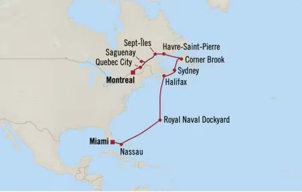 Montréal à Miami - 15 jours