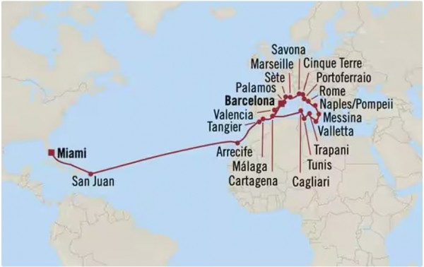 Barcelone à Miami - 33 jours