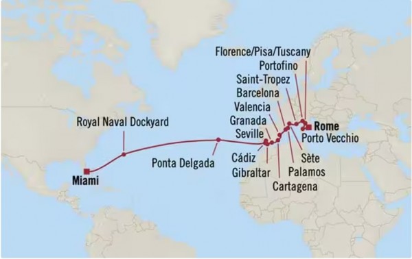Miami à Rome - 24 jours