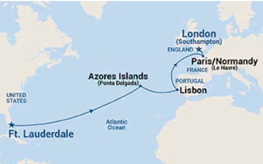 Fort Lauderdale à Southampton  - 15 jours
