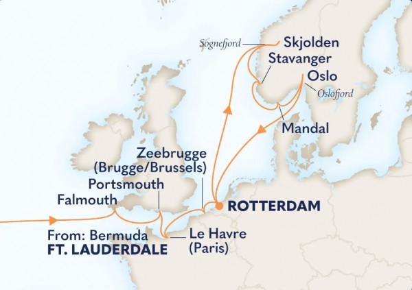 Fort Lauderdale à Rotterdam  - 23 jours