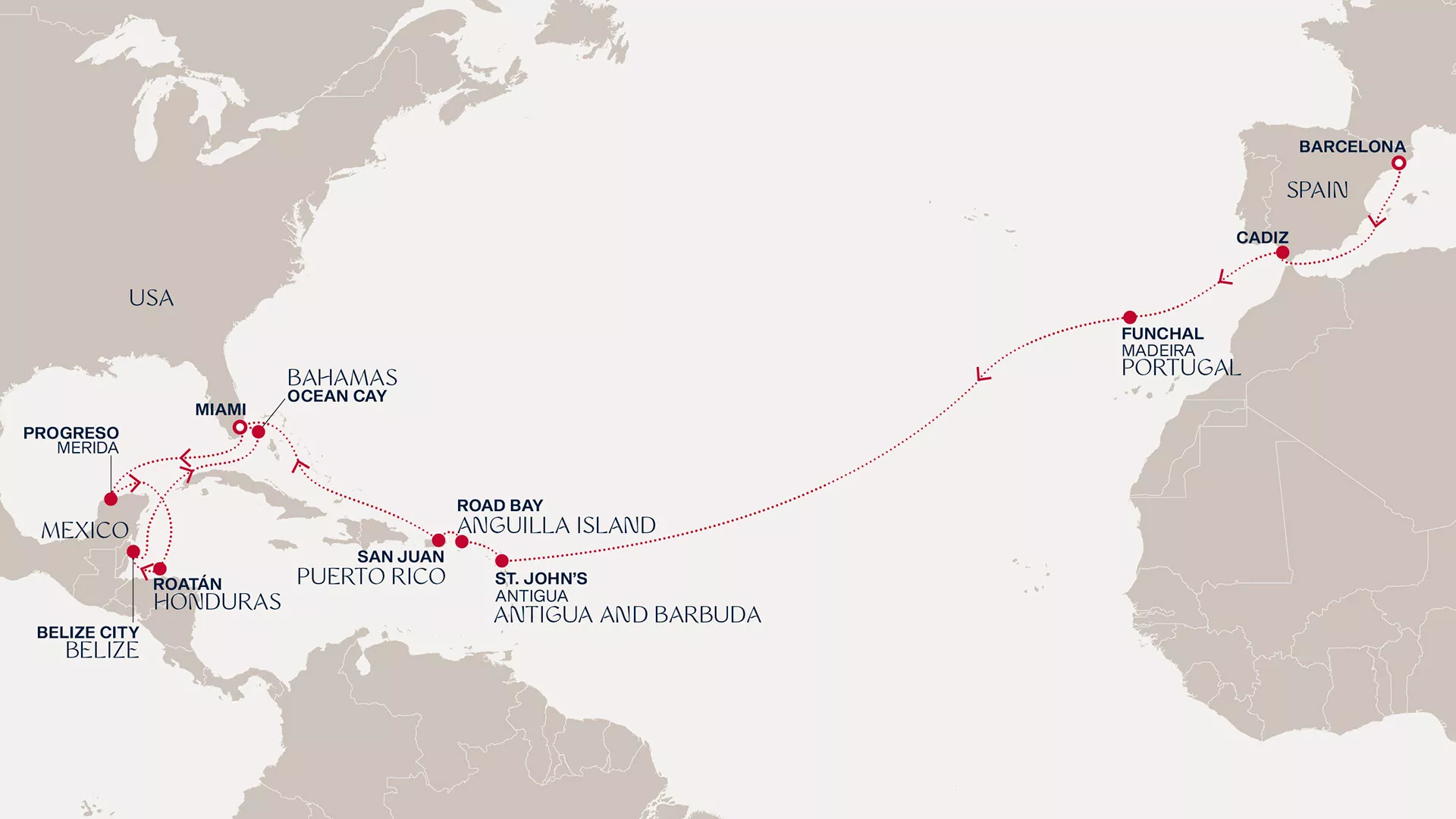 Barcelone à Miami - 25 jours